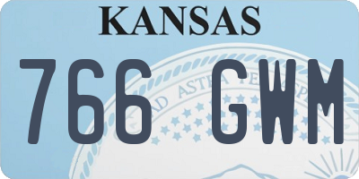 KS license plate 766GWM