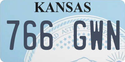 KS license plate 766GWN