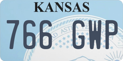 KS license plate 766GWP