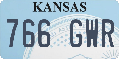 KS license plate 766GWR