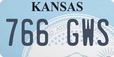 KS license plate 766GWS