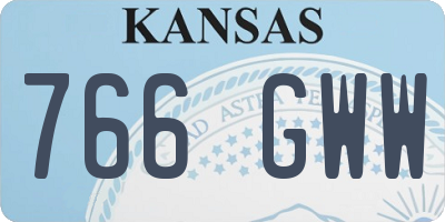 KS license plate 766GWW
