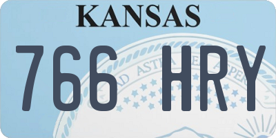 KS license plate 766HRY