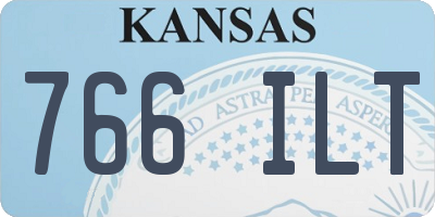 KS license plate 766ILT