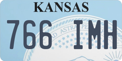 KS license plate 766IMH