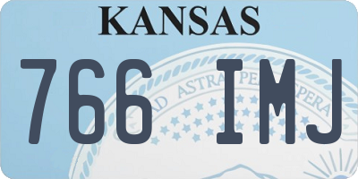 KS license plate 766IMJ