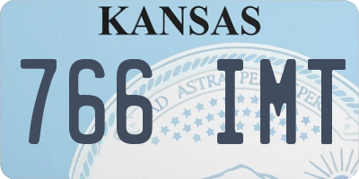 KS license plate 766IMT