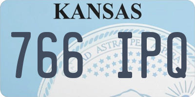 KS license plate 766IPQ