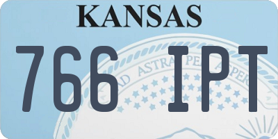 KS license plate 766IPT