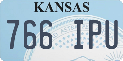 KS license plate 766IPU