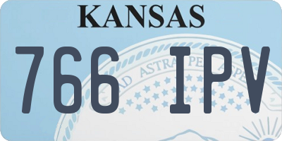 KS license plate 766IPV