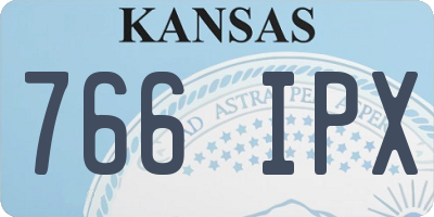 KS license plate 766IPX