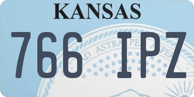 KS license plate 766IPZ