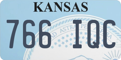 KS license plate 766IQC