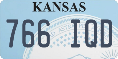 KS license plate 766IQD