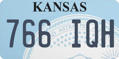 KS license plate 766IQH