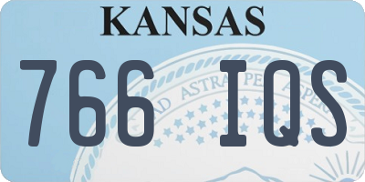 KS license plate 766IQS