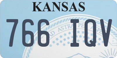 KS license plate 766IQV