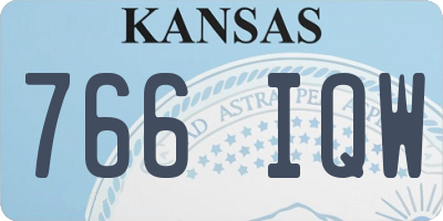 KS license plate 766IQW
