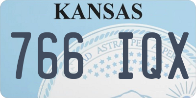 KS license plate 766IQX
