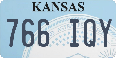 KS license plate 766IQY