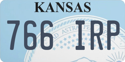 KS license plate 766IRP