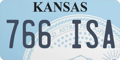 KS license plate 766ISA