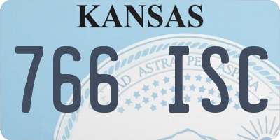 KS license plate 766ISC