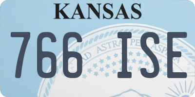 KS license plate 766ISE