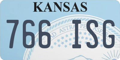 KS license plate 766ISG