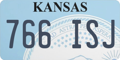 KS license plate 766ISJ