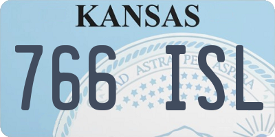 KS license plate 766ISL