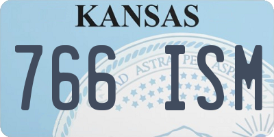 KS license plate 766ISM