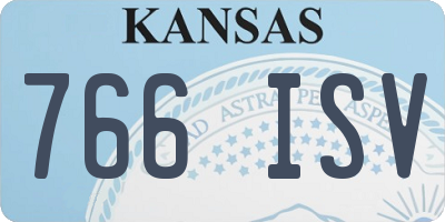 KS license plate 766ISV