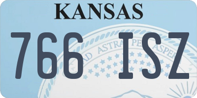 KS license plate 766ISZ