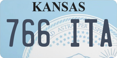 KS license plate 766ITA