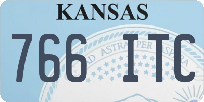 KS license plate 766ITC