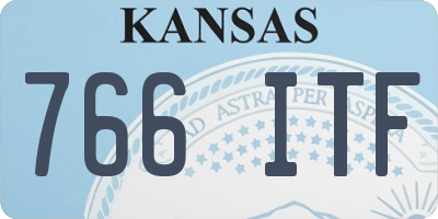 KS license plate 766ITF