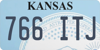 KS license plate 766ITJ