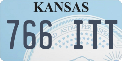 KS license plate 766ITT