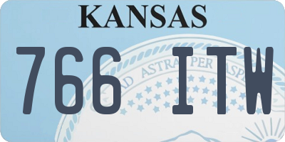 KS license plate 766ITW