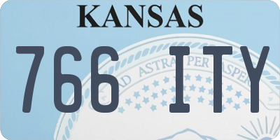 KS license plate 766ITY