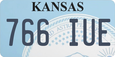 KS license plate 766IUE