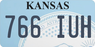 KS license plate 766IUH
