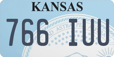 KS license plate 766IUU