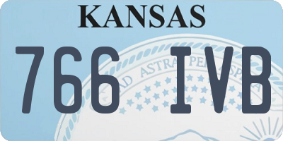 KS license plate 766IVB