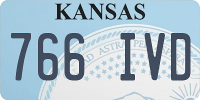 KS license plate 766IVD