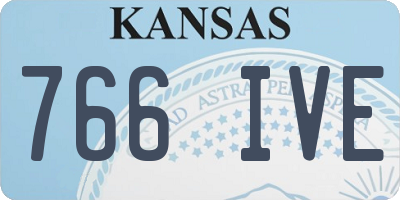 KS license plate 766IVE