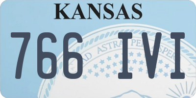 KS license plate 766IVI