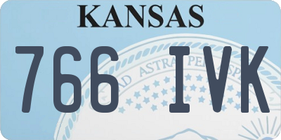 KS license plate 766IVK